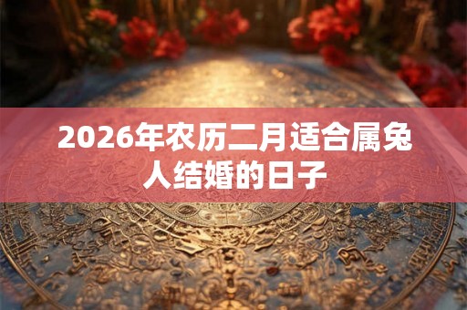 2026年农历二月适合属兔人结婚的日子