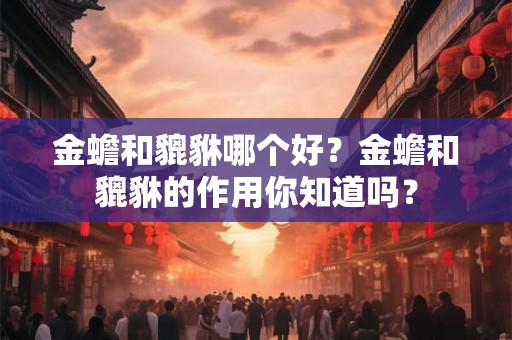 金蟾和貔貅哪个好？金蟾和貔貅的作用你知道吗？