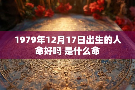 1979年12月17日出生的人命好吗 是什么命