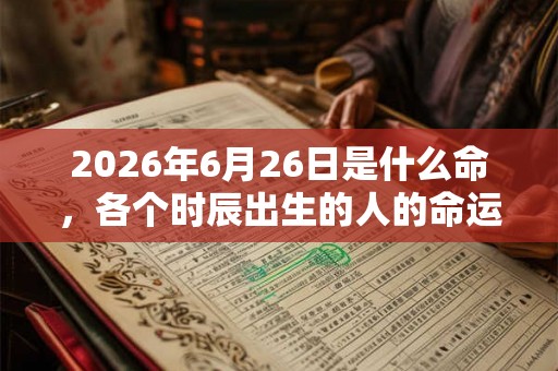 2026年6月26日是什么命,各个时辰出生的人的命运 2026年6月26日是什么命,各个时辰出生的人的命运