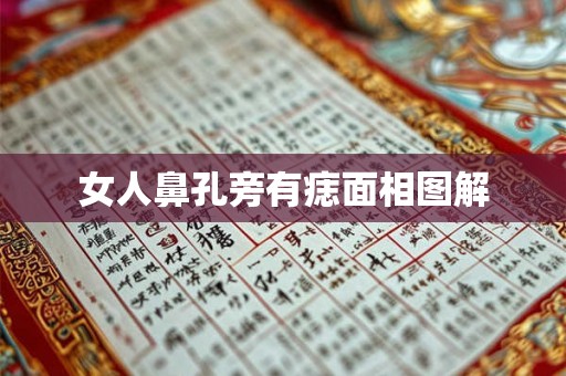 女人鼻孔旁有痣面相图解