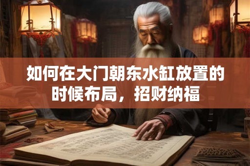 如何在大门朝东水缸放置的时候布局，招财纳福