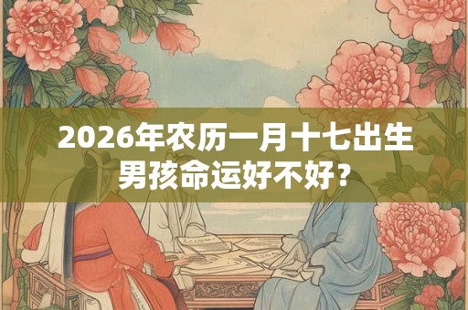2026年农历一月十七出生男孩命运好不好？