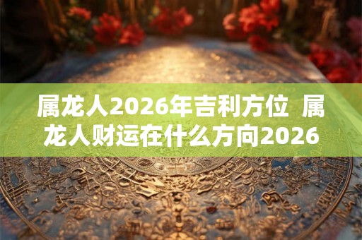 属龙人2026年吉利方位  属龙人财运在什么方向2026