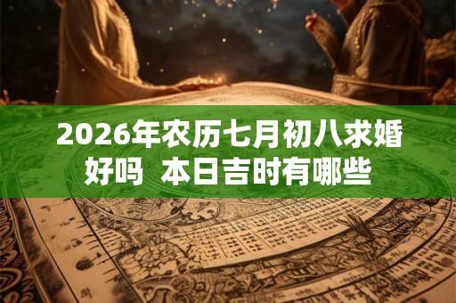 2026年农历七月初八求婚好吗  本日吉时有哪些