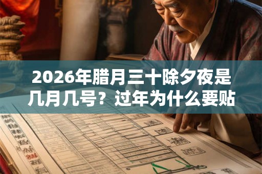 2026年腊月三十除夕夜是几月几号？过年为什么要贴对联？