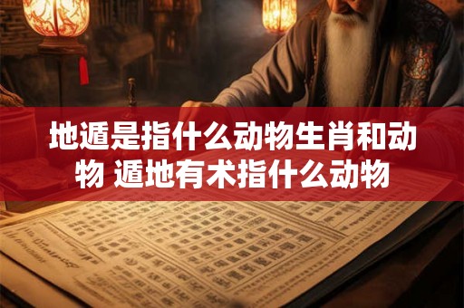 地遁是指什么动物生肖和动物 遁地有术指什么动物