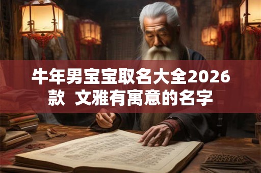 牛年男宝宝取名大全2026款 文雅有寓意的名字 牛年男宝宝取名大全2026款 文雅有寓意的名字
