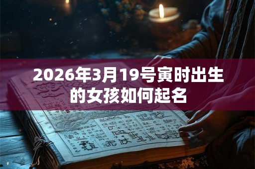 2026年3月19号寅时出生的女孩如何起名