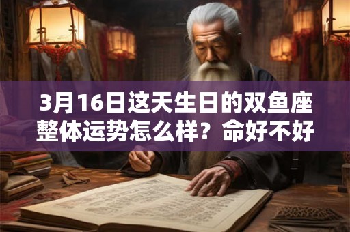 3月16日这天生日的双鱼座整体运势怎么样？命好不好？