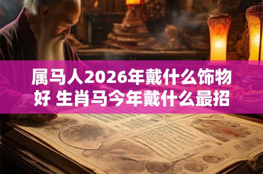 属马人2026年戴什么饰物好 生肖马今年戴什么最招财