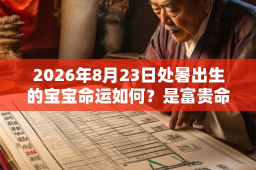 2026年8月23日处暑出生的宝宝命运如何？是富贵命吗？