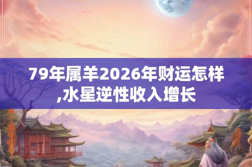 79年属羊2026年财运怎样,水星逆性收入增长