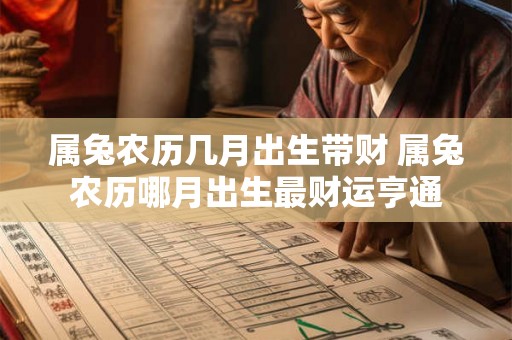 属兔农历几月出生带财 属兔农历哪月出生最财运亨通