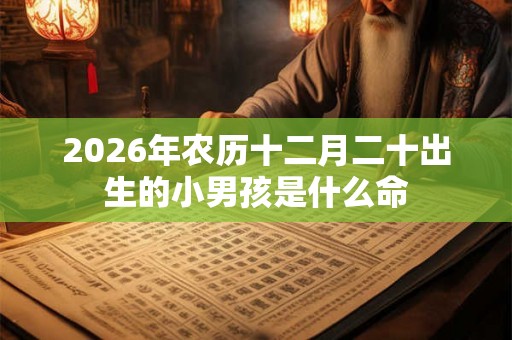 2026年农历十二月二十出生的小男孩是什么命