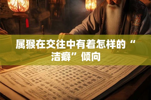 属猴在交往中有着怎样的“洁癖”倾向