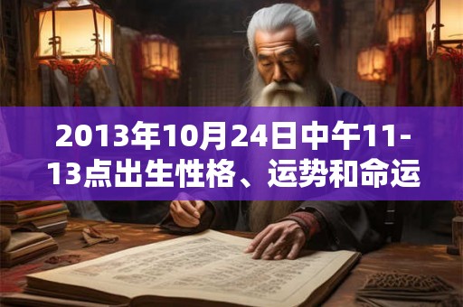 2013年10月24日中午11-13点出生性格、运势和命运