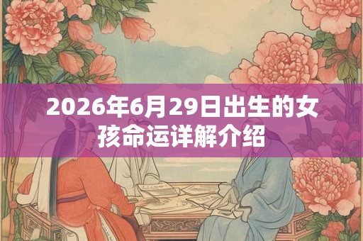 2026年6月29日出生的女孩命运详解介绍
