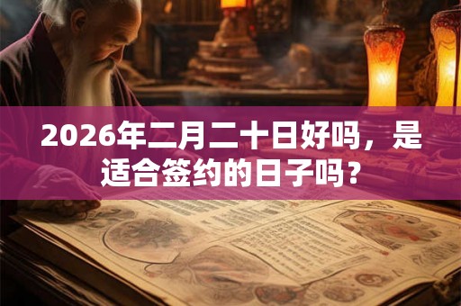 2026年二月二十日好吗，是适合签约的日子吗？