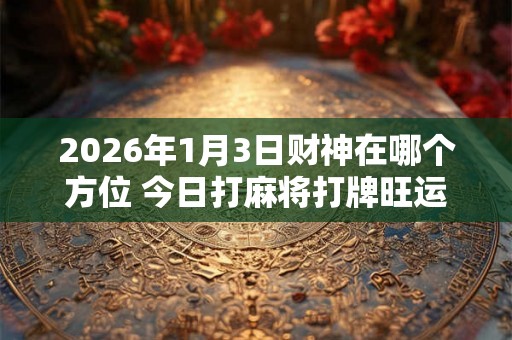 2026年1月3日财神在哪个方位 今日打麻将打牌旺运方位