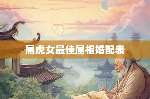 属虎女最佳属相婚配表
