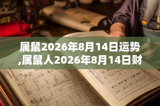 属鼠2026年8月14日运势,属鼠人2026年8月14日财运,生肖鼠2026年8月14日运势 属鼠2026年8月14日运势,属鼠人2026年8月14日财运,生肖鼠2026年8月14日运势