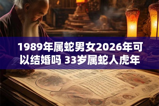 1989年属蛇男女2026年可以结婚吗 33岁属蛇人虎年结婚要注意什么 1989年属蛇男女2026年可以结婚吗 33岁属蛇人虎年结婚要注意什么