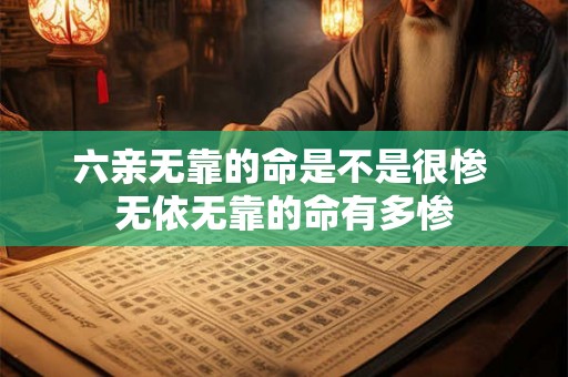 六亲无靠的命是不是很惨 无依无靠的命有多惨