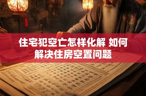 住宅犯空亡怎样化解 如何解决住房空置问题