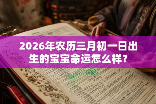 2026年农历三月初一日出生的宝宝命运怎么样？
