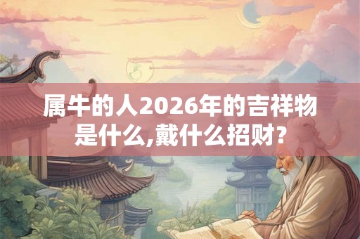 属牛的人2026年的吉祥物是什么,戴什么招财？