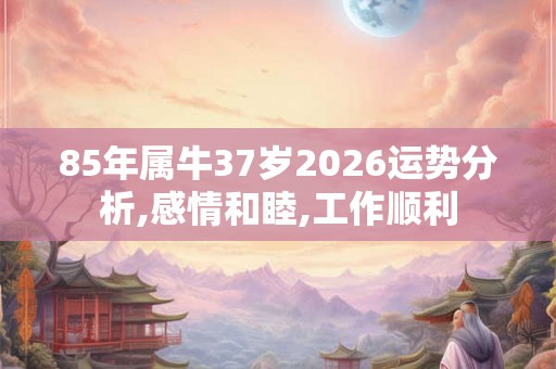 85年属牛37岁2026运势分析,感情和睦,工作顺利 85年属牛37岁2026运势分析,感情和睦,工作顺利