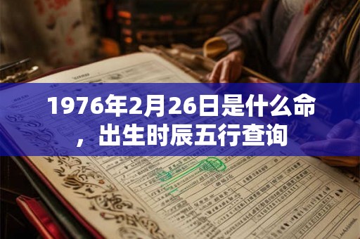 1976年2月26日是什么命，出生时辰五行查询
