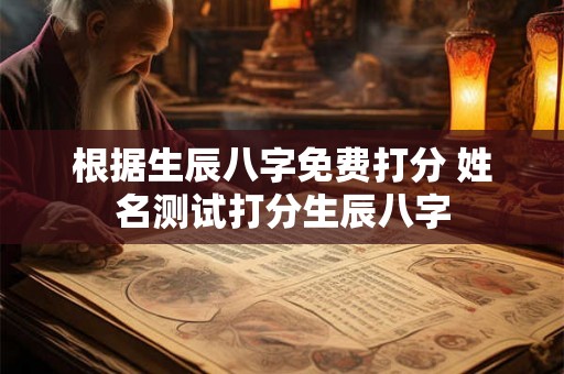 根据生辰八字免费打分 姓名测试打分生辰八字