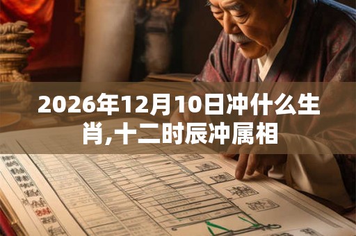 2026年12月10日冲什么生肖,十二时辰冲属相
