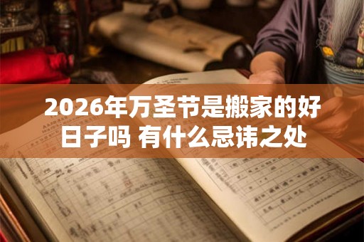 2026年万圣节是搬家的好日子吗 有什么忌讳之处
