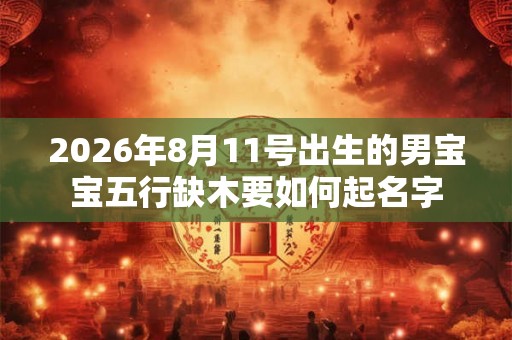 2026年8月11号出生的男宝宝五行缺木要如何起名字