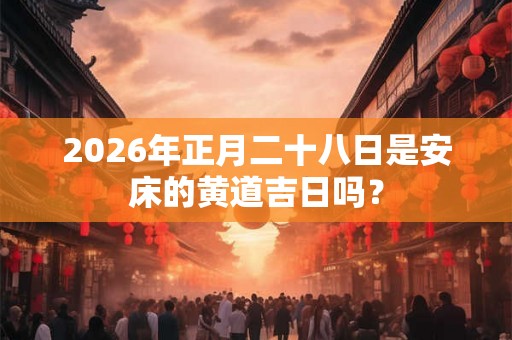 2026年正月二十八日是安床的黄道吉日吗？