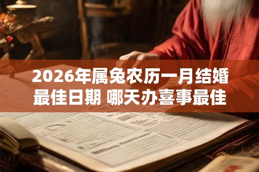 2026年属兔农历一月结婚最佳日期 哪天办喜事最佳 2026年属兔农历一月结婚最佳日期 哪天办喜事最佳