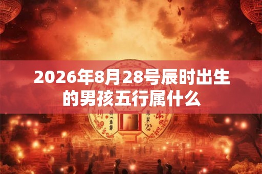 2026年8月28号辰时出生的男孩五行属什么