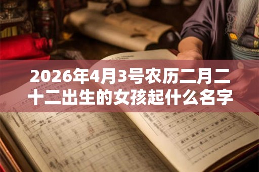 2026年4月3号农历二月二十二出生的女孩起什么名字最好听