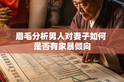 眉毛分析男人对妻子如何 是否有家暴倾向