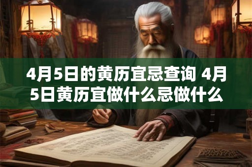4月5日的黄历宜忌查询 4月5日黄历宜做什么忌做什么