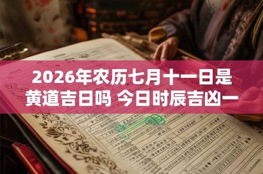 2026年农历七月十一日是黄道吉日吗 今日时辰吉凶一览表