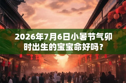 2026年7月6日小暑节气卯时出生的宝宝命好吗？