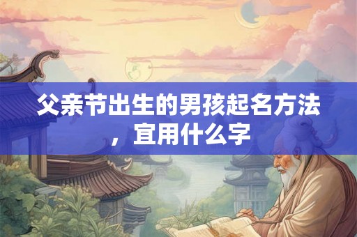 父亲节出生的男孩起名方法,宜用什么字 父亲节出生的男孩起名方法,宜用什么字