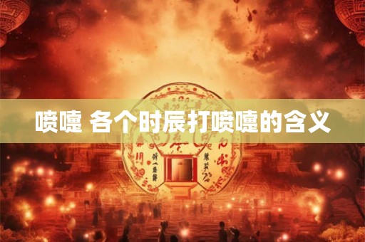 喷嚏 各个时辰打喷嚏的含义