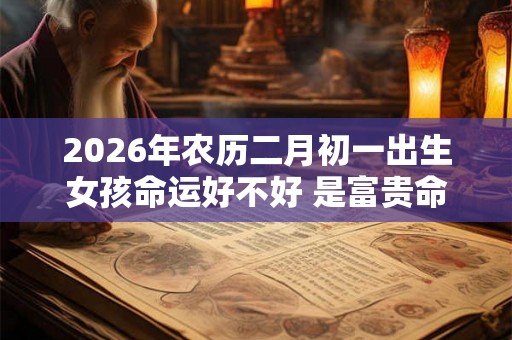 2026年农历二月初一出生女孩命运好不好 是富贵命吗