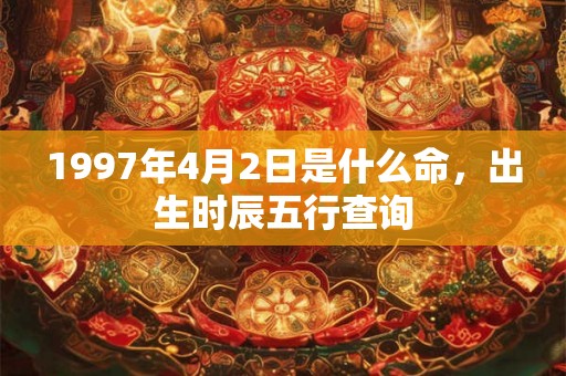 1997年4月2日是什么命，出生时辰五行查询