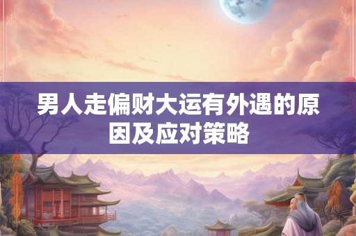 男人走偏财大运有外遇的原因及应对策略